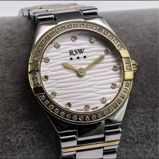 RSW Swiss Made Diamant Reloj Mujer Oro Plata