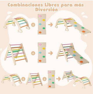 Triángulo Pikler, Arco y Rampa Escalada