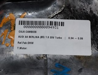 Dhw caja audi a4 berlina (b5) 1.8 20v turbo 94931