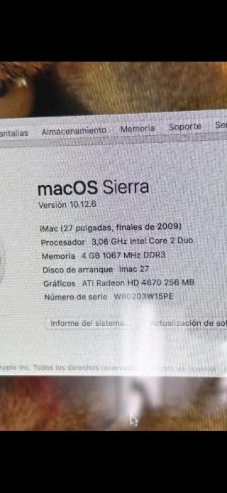 MacBook Pro 27 2009 Plata