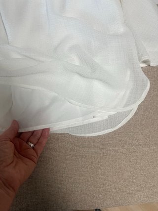 Blusa Calvin Klein blanca manga acampanada