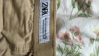 Lote Camiseta Azul y Blanca + Pantalón Beige