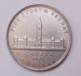 Canada George VI. 1 Dollar 1939 Argento Spl-xf
