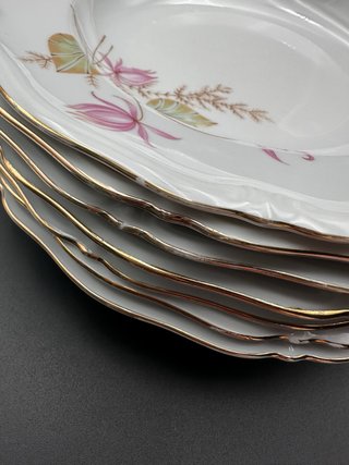 10 Piatti Fondi Winterling Bavaria Oro Vintage