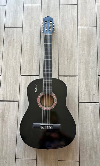 Guitarra Clásica Acústica Negra