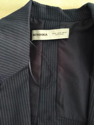 Blazer Bershka crop rayas