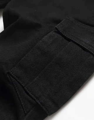 Pantalón Slim Hombre Bolsillos Laterales Negro L