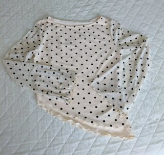 Maglia Poéselle pois beige taglia M