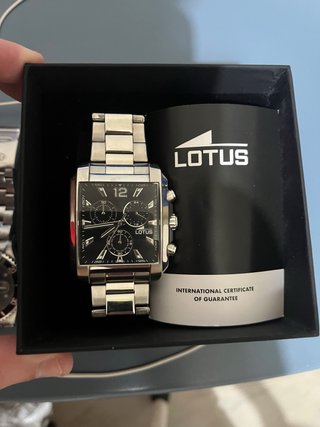 Reloj Lotus Hombre Negro/Plata