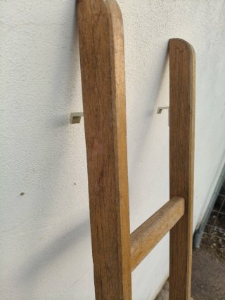 Escalera litera caravana madera