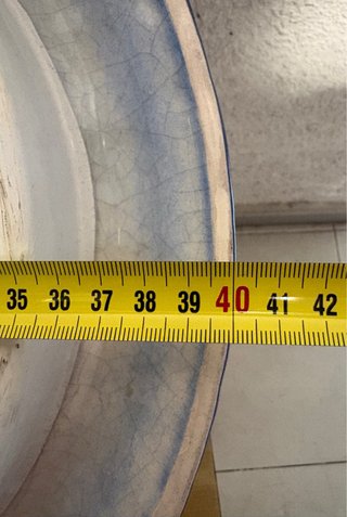 Lámpara cerámica azul y blanca 40cm