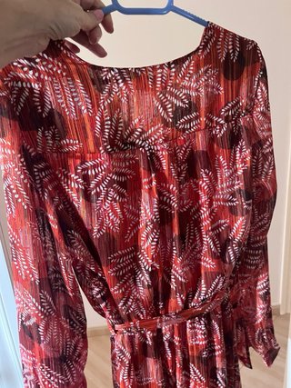 Vestido estampado tonos naranjas