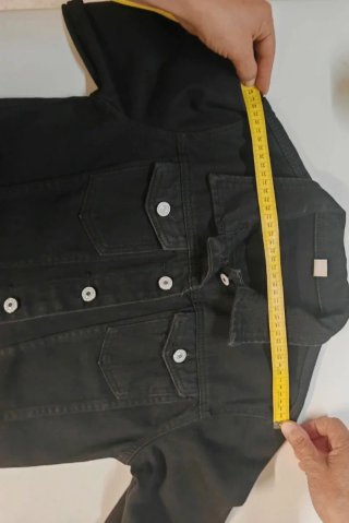 Giubbino denim nero taglia M
