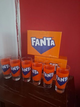 Set 6 Bicchieri Fanta Arancioni
