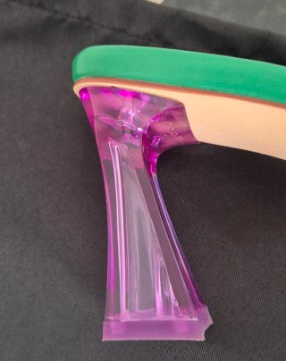 Lola Casademunt Zapatos Verdes Tacón Morado