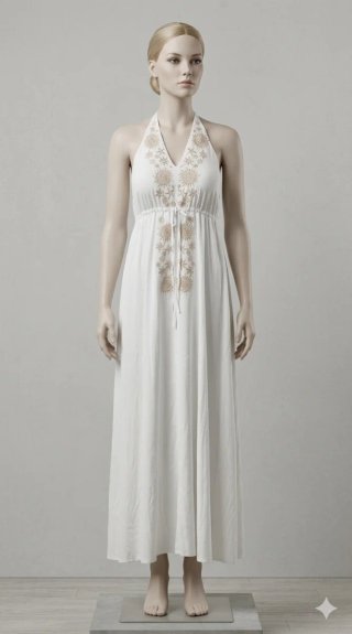 Vestido Ibicenco Largo Blanco