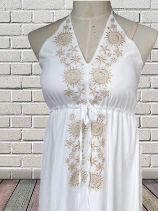 Vestido Ibicenco Largo Blanco