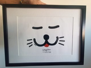 Lámina decorativa cara gato 40x30