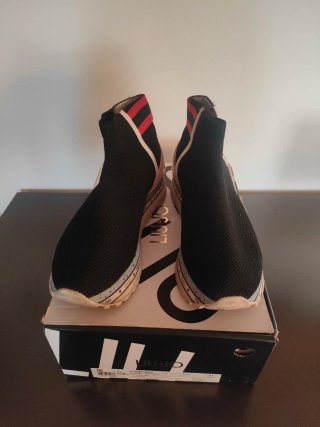 Sneakers Liu Jo nere con banda rossa