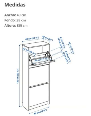 Mueble zapatero blanco