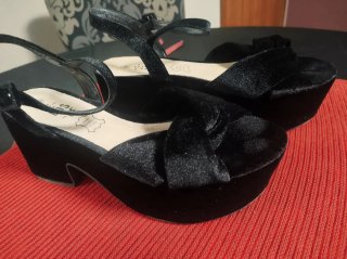 Sandalias de terciopelo N.39