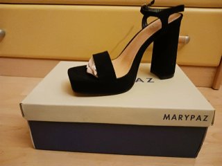 Zapato Mary Paz Negro Plataforma