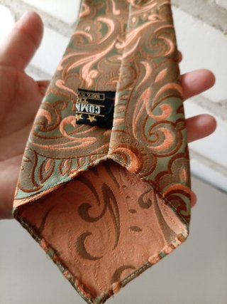Corbata Vintage Hombre Marrón y Naranja