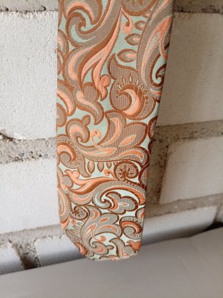Corbata Vintage Hombre Marrón y Naranja