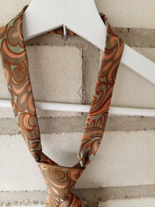 Corbata Vintage Hombre Marrón y Naranja