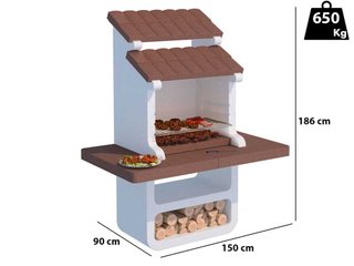 Barbacoa de obra leña/carbón