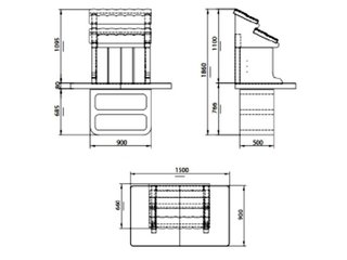 Barbacoa de obra leña/carbón