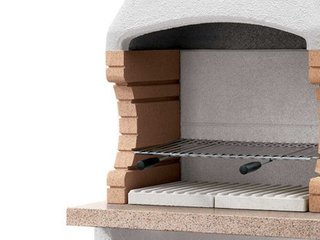Barbacoa de obra modular para leña y carbón
