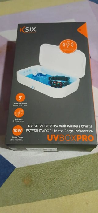 Esterilizador UV KSIX UVBOXPRO. Carga inalambrica