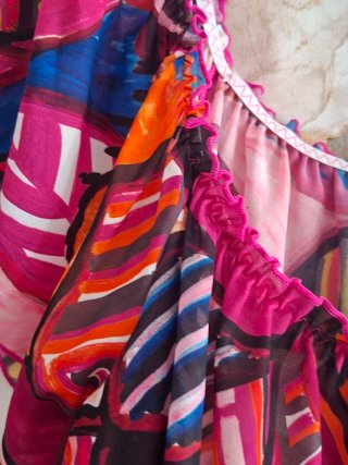 Vestido Multicolor Estampado Antigel Nuevo