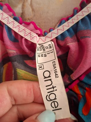 Vestido Multicolor Estampado Antigel Nuevo