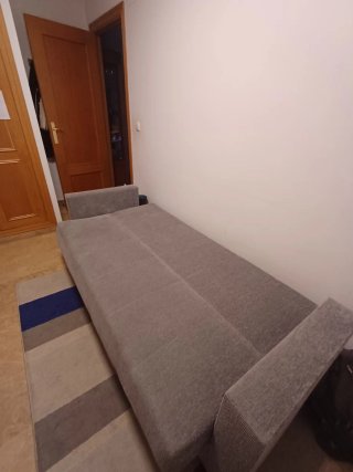 Sofá cama 3 plazas gris con almacenaje
