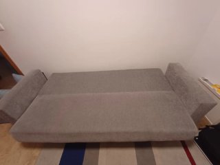 Sofá cama 3 plazas gris con almacenaje