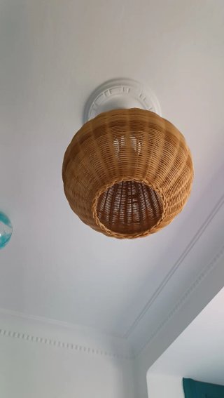 Lámpara ratán Maisons du Monde