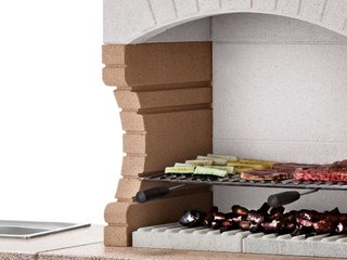 Cocina de exterior obra con fregadero y hornilla