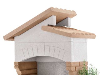 Cocina de exterior obra con fregadero y hornilla