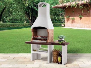 Barbacoa de obra leña y carbón