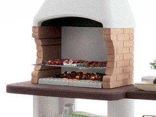 Barbacoa de obra leña y carbón