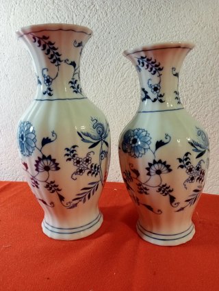 Coppia vasi porcellana Danubio Blue Giappone