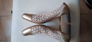 Zapatos Pitillos Mujer Dorados