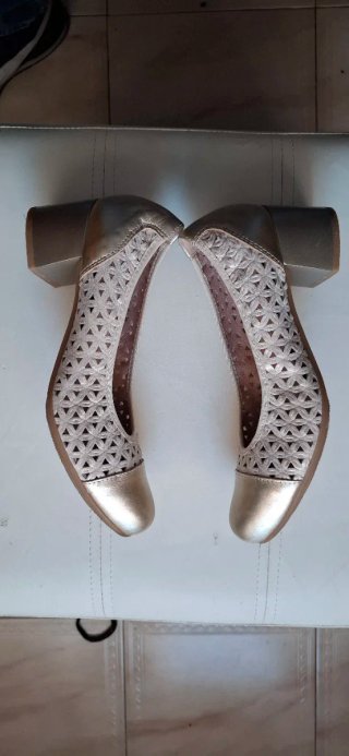 Zapatos Pitillos Mujer Dorados