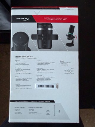 Micrófono HyperX Duocast RGB para streaming