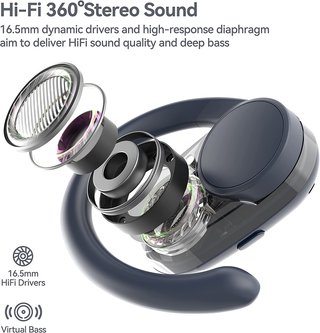 Auriculares Bluetooth ANKBIT E35 Azul Marino