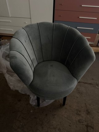 Poltrona design effetto velluto - COME NUOVA