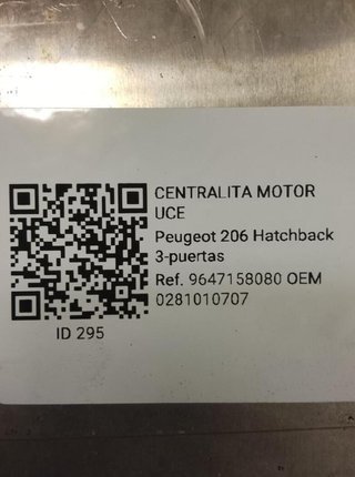 Centralita peugeot 0281010707 206 1.4 hdi mt 295