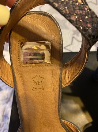 Zapatos y bolso fiesta E.ferri oro/plata